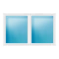 Zweiflügeliges Fenster 240x150 cm Weiß