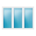 Dreiflügeliges Fenster 250x180 cm Weiß