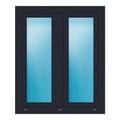 Zweiflügeliges Fenster 100x120 cm Anthrazit genarbt