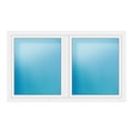 Zweiflügeliges Fenster 200x120 cm Weiß