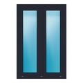 Zweiflügeliges Fenster 100x150 cm Anthrazit genarbt