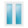 Zweiflügeliges Fenster 100x130 cm Weiß