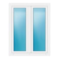 Zweiflügeliges Fenster 106x135 cm Weiß