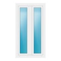 Zweiflügeliges Fenster 84x152 cm Weiß