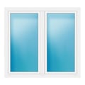 Zweiflügeliges Fenster 158x146 cm Weiß