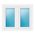 Zweiflügeliges Fenster 100x85 cm Weiß