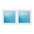 Zweiflügeliges Fenster 170x90 cm Weiß