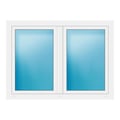Zweiflügeliges Fenster 150x110 cm Weiß