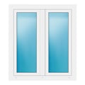 Zweiflügeliges Fenster 105x118 cm Weiß