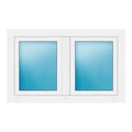 Zweiflügeliges Fenster 120x75 cm Weiß