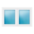 Zweiflügeliges Fenster 147x94 cm Weiß