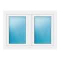 Zweiflügeliges Fenster 115x83 cm Weiß