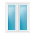 Zweiflügeliges Fenster 106x134 cm Weiß