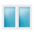 Zweiflügeliges Fenster 154x127 cm Weiß