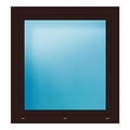 Fenster 103x111 cm Braun genarbt