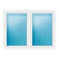 Zweiflügeliges Fenster 177x133 cm Weiß