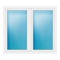 Zweiflügeliges Fenster 160x142 cm Weiß