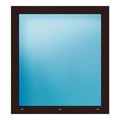 Festverglasung 100x110 cm Braun genarbt