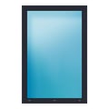 Festverglasung 100x150 cm Anthrazit genarbt