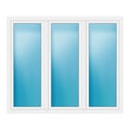 Dreiflügeliges Fenster 210x175 cm Weiß