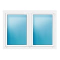 Zweiflügeliges Fenster 155x112 cm Weiß