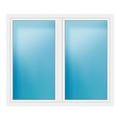 Zweiflügeliges Fenster 200x172 cm Weiß