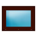 Fenster 100x75 cm Mahagoni genarbt