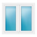 Zweiflügeliges Fenster 117x111 cm Weiß