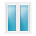Zweiflügeliges Fenster 105x126 cm Weiß