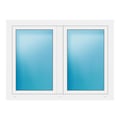 Zweiflügeliges Fenster 138x103 cm Weiß