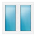 Zweiflügeliges Fenster 118x119 cm Weiß