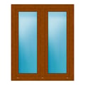 Zweiflügeliges Fenster 108x131 cm Golden Oak genarbt