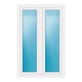 Zweiflügeliges Fenster 105x160 cm Weiß