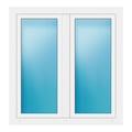 Zweiflügeliges Fenster 120x125 cm Weiß