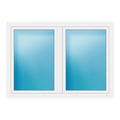 Zweiflügeliges Fenster 172x122 cm Weiß