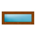 Festverglasung 100x40 cm Golden Oak genarbt