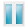 Zweiflügeliges Fenster 100x111,5 cm Weiß
