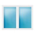 Zweiflügeliges Fenster 200x160 cm Weiß