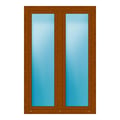 Zweiflügeliges Fenster 120x180 cm Golden Oak genarbt