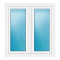 Zweiflügeliges Fenster 110x117 cm Weiß