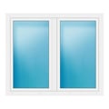 Zweiflügeliges Fenster 161x136 cm Weiß