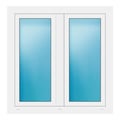 Zweiflügeliges Fenster 108x110 cm Weiß