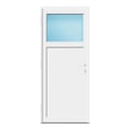 Nebeneingangstür 82x195 cm Weiß 1/3 Glas