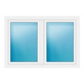 Zweiflügeliges Fenster 154x106 cm Weiß