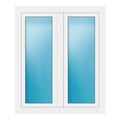 Zweiflügeliges Fenster 107x127 cm Weiß