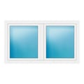 Zweiflügeliges Fenster 170x98 cm Weiß