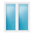 Zweiflügeliges Fenster 152x177 cm Weiß