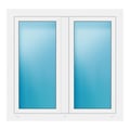 Zweiflügeliges Fenster 120x115 cm Weiß