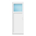 Nebeneingangstür 81,5x230 cm Weiß 1/3 Glas