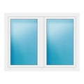 Zweiflügeliges Fenster 151x117 cm Weiß